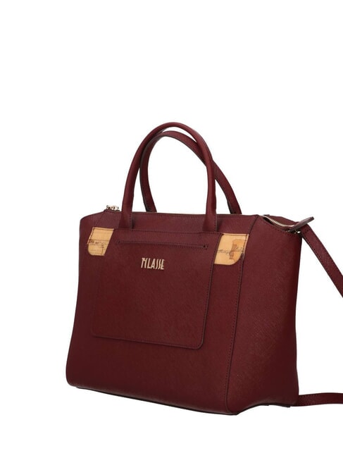 WEST CITY Sac &agrave; main avec bandouli&egrave;re Bourgogne - Sacs pour Femme