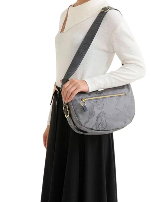 SOFT RANCH L sac bandouli&egrave;re gris fonc&eacute; - Sacs pour Femme