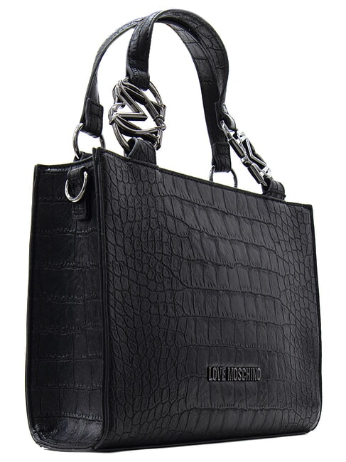 JEWEL CROCO Sac &agrave; main avec bandouli&egrave;re Noir - Sacs pour Femme