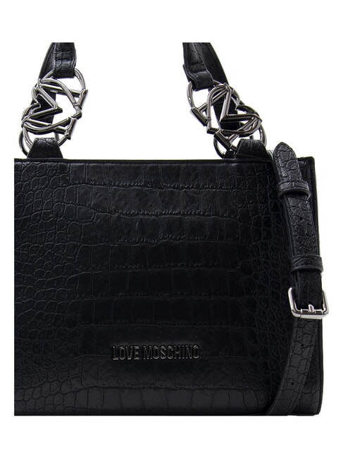 JEWEL CROCO Sac &agrave; main avec bandouli&egrave;re Noir - Sacs pour Femme