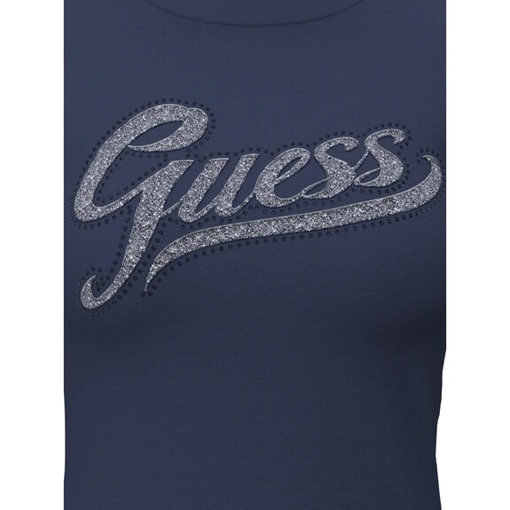 GLITTER LOGO T-shirt &agrave; manches courtes et &agrave; paillettes bleu noirci - T-shirt