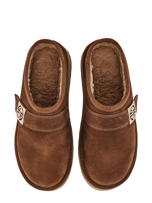 LELLA Sabots en daim COGNAC - Chaussures Femme