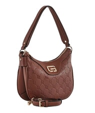 GAUD&Igrave; LEA Mini sac bandouli&egrave;re hobo, avec bandouli&egrave;re MARRON - Sacs pour Femme - 2