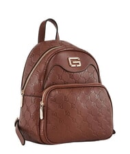 GAUD&Igrave; LEA Sac &agrave; dos avec inscription GJ en relief MARRON - Sacs pour Femme - 2