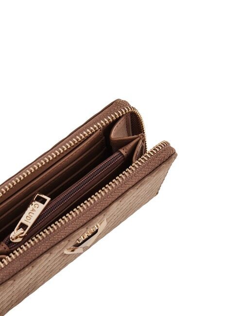 BEA BRAID portefeuille compact &agrave; fermeture &eacute;clair sable - Portefeuilles Femme