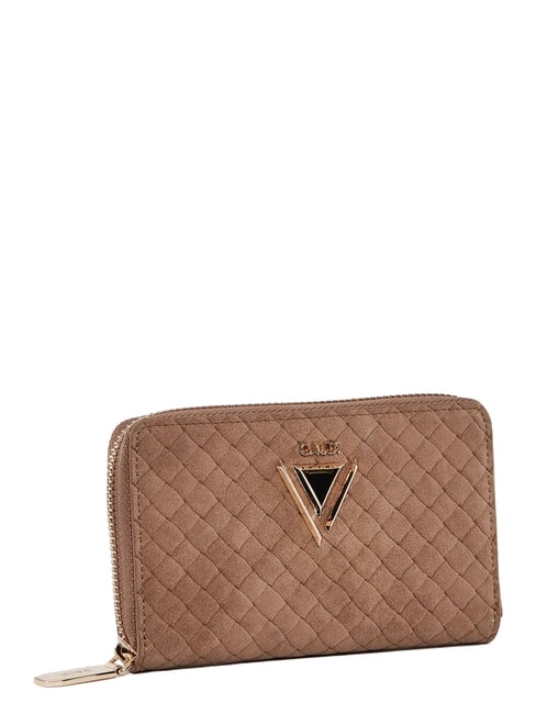 BEA BRAID portefeuille compact &agrave; fermeture &eacute;clair sable - Portefeuilles Femme