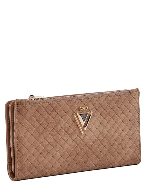 BEA BRAID Grand portefeuille tiss&eacute; sable - Portefeuilles Femme
