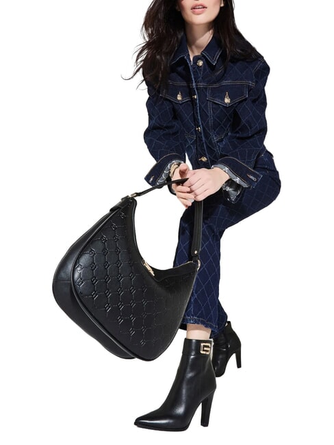 LEA Sac bandouli&egrave;re Hobo, avec bandouli&egrave;re NOIR - Sacs pour Femme
