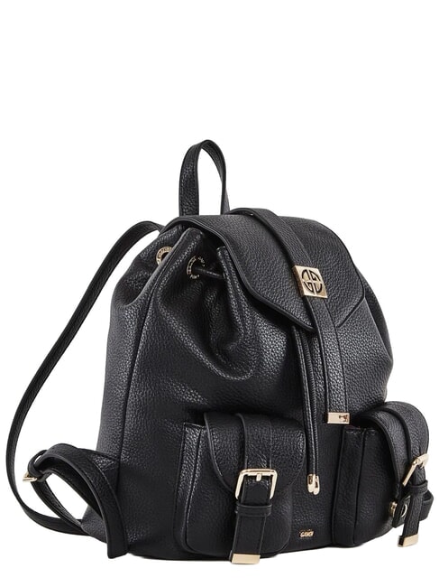 LYNN PLAIN Sac &agrave; dos multipoches NOIR - Sacs pour Femme