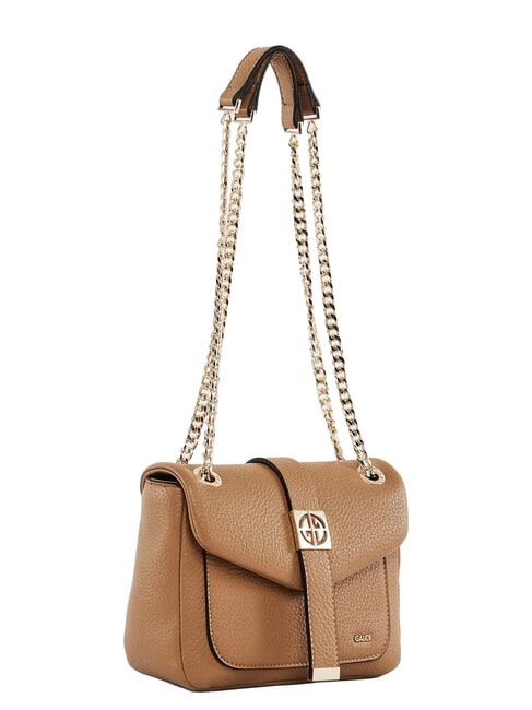 LYNN PLAIN Mini sac bandouli&egrave;re avec bandouli&egrave;re cha&icirc;ne sable - Sacs pour Femme