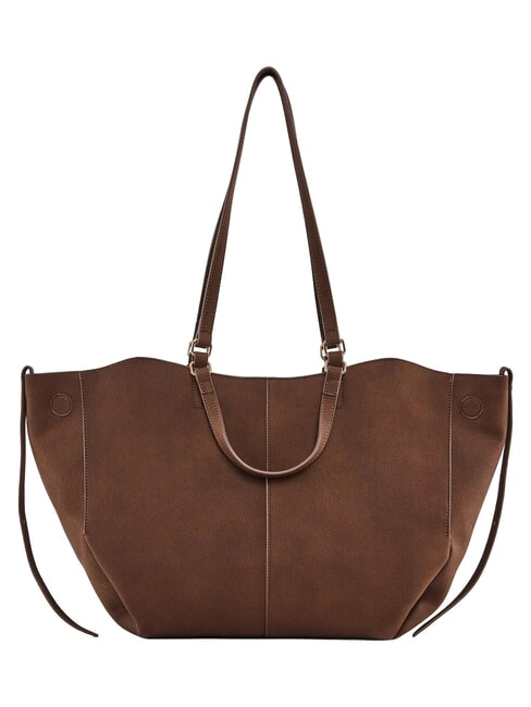 GOLENE Sac cabas bandouli&egrave;re, avec pochette amovible MARRON - Sacs pour Femme
