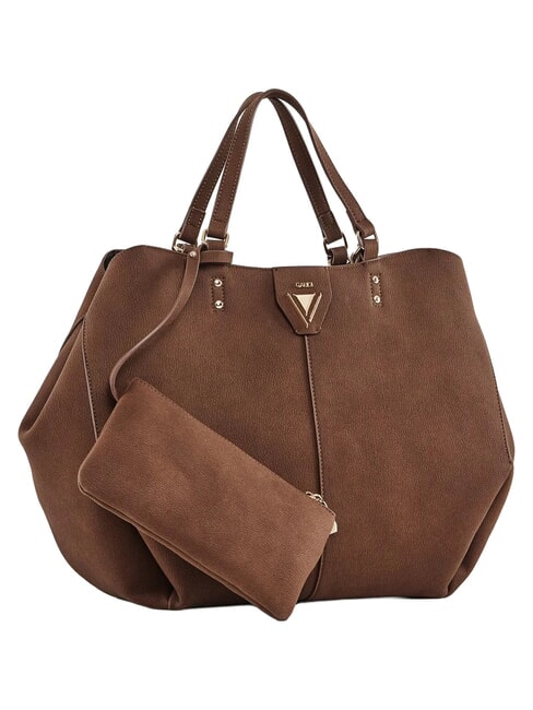 GOLENE Sac cabas bandouli&egrave;re, avec pochette amovible MARRON - Sacs pour Femme