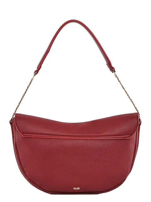 EVELYN Sac bandouli&egrave;re avec logo en m&eacute;tal ROUGE - Sacs pour Femme