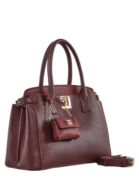 GIADA Sac &agrave; main avec bandouli&egrave;re et pochette Bourgogne - Sacs pour Femme