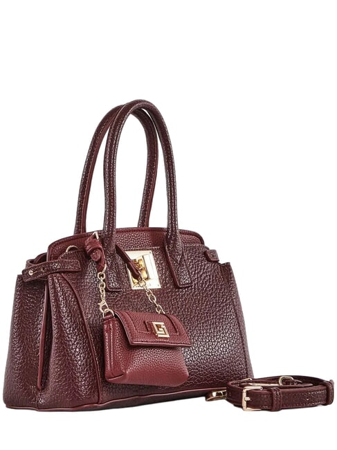 GIADA Sac &agrave; main avec bandouli&egrave;re et pochette Bourgogne - Sacs pour Femme