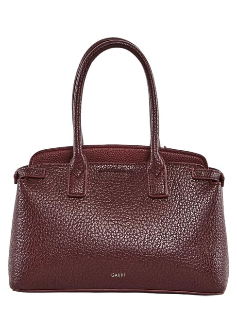 GIADA Sac &agrave; main avec bandouli&egrave;re et pochette Bourgogne - Sacs pour Femme