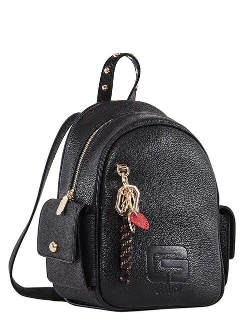 GRETA Sac &agrave; dos avec poches lat&eacute;rales NOIR - Sacs pour Femme