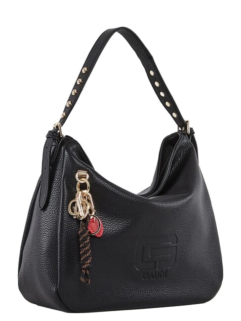 GRETA Sac bandouli&egrave;re avec breloque NOIR - Sacs pour Femme