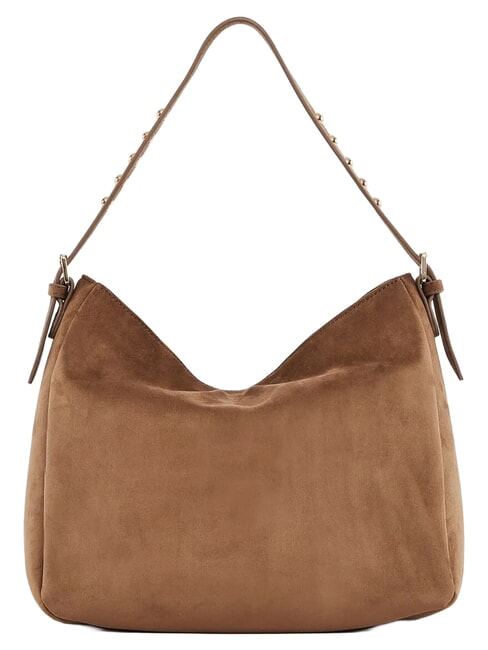 GRETA SUEDE Sac bandouli&egrave;re avec breloque sable - Sacs pour Femme