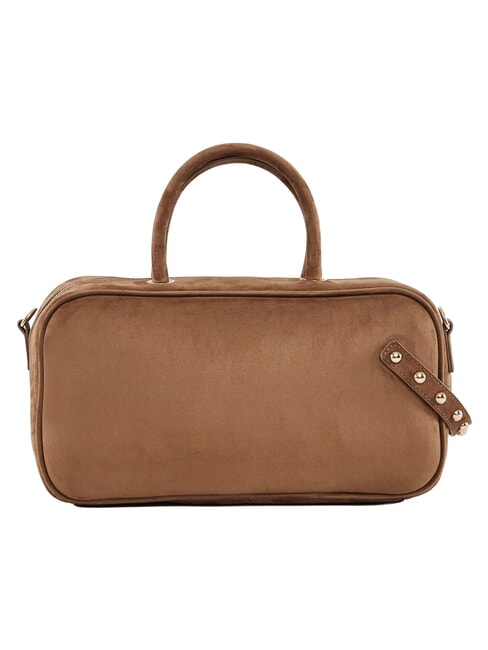 GRETA SUEDE Sac &agrave; main avec bandouli&egrave;re et breloque sable - Sacs pour Femme
