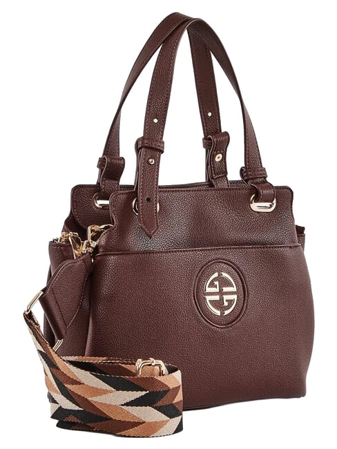GINNIE Sac &agrave; main avec bandouli&egrave;re chocolat - Sacs pour Femme