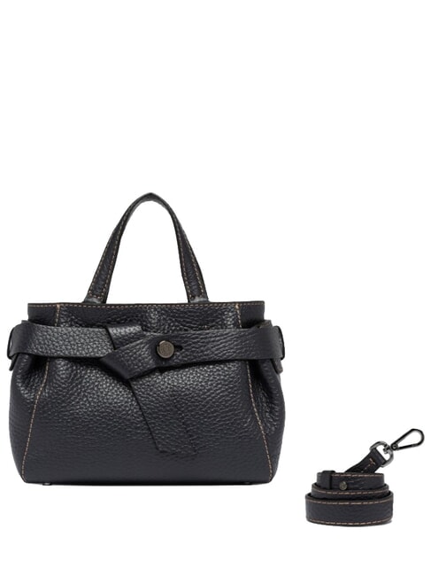MIRANDA Sac &agrave; main en cuir avec bandouli&egrave;re Noir - Sacs pour Femme