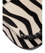 GIANNI CHIARINI HELENA ROUND Sac &agrave; main en cuir avec bandouli&egrave;re z&egrave;bre noir et blanc - Sacs pour Femme - 4