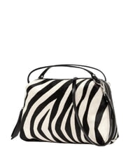 GIANNI CHIARINI ALIFA Sac bandouli&egrave;re en cuir, avec bandouli&egrave;re z&egrave;bre noir et blanc - Sacs pour Femme - 3