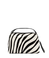 GIANNI CHIARINI ALIFA Sac bandouli&egrave;re en cuir, avec bandouli&egrave;re z&egrave;bre noir et blanc - Sacs pour Femme - 4