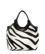 GIANNI CHIARINI ALIFA Sac bandouli&egrave;re en cuir, avec bandouli&egrave;re z&egrave;bre noir et blanc - Sacs pour Femme - 4