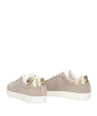 ARMANI EXCHANGE BEA Baskets en cuir &eacute;criture + or p&acirc;le - Chaussures Femme - 3