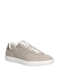 ARMANI EXCHANGE BEA Baskets en cuir &eacute;criture + or p&acirc;le - Chaussures Femme - 5