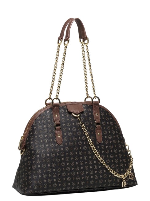 HERITAGE Sac bandouli&egrave;re d&ocirc;me avec anses en cha&icirc;ne brun noir - Sacs pour Femme