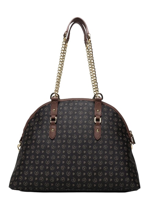 HERITAGE Sac bandouli&egrave;re d&ocirc;me avec anses en cha&icirc;ne brun noir - Sacs pour Femme
