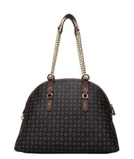 POLLINI HERITAGE Sac bandouli&egrave;re d&ocirc;me avec anses en cha&icirc;ne brun noir - Sacs pour Femme - 5