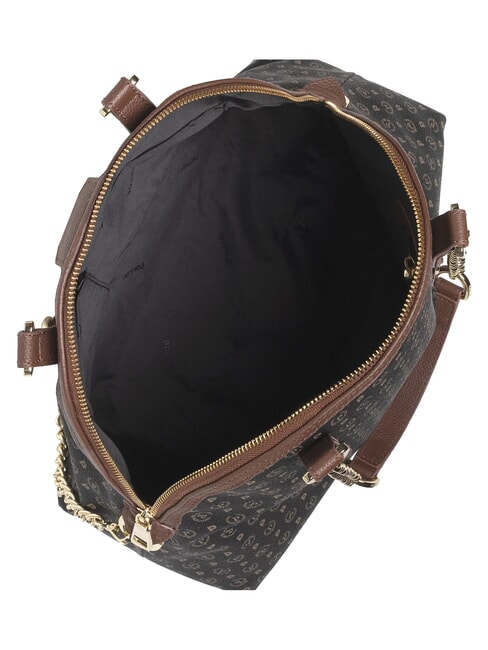 HERITAGE Sac bandouli&egrave;re d&ocirc;me avec anses en cha&icirc;ne brun noir - Sacs pour Femme