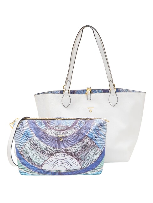 PLANETARIUM Sac &agrave; dos double face blanc/aigue-marine - Sacs pour Femme