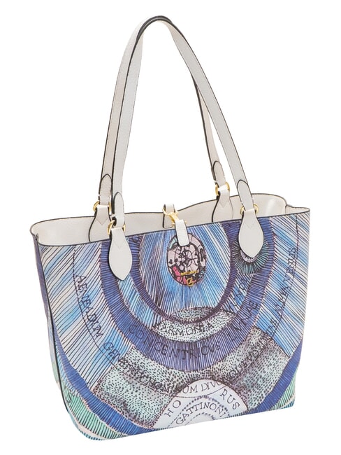 PLANETARIUM Sac &agrave; dos double face blanc/aigue-marine - Sacs pour Femme