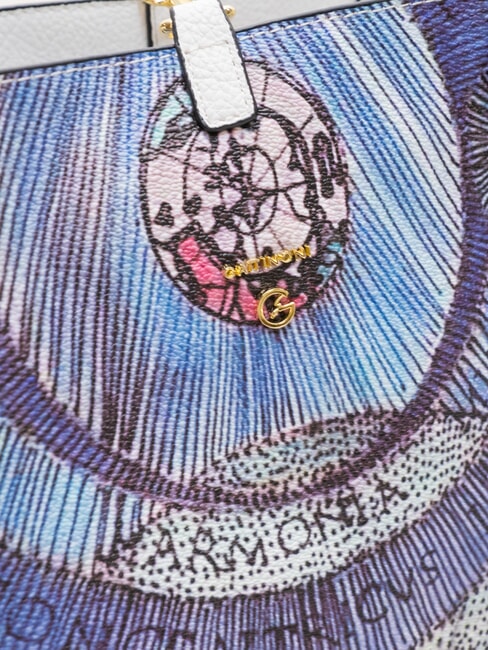PLANETARIUM Sac &agrave; dos double face blanc/aigue-marine - Sacs pour Femme