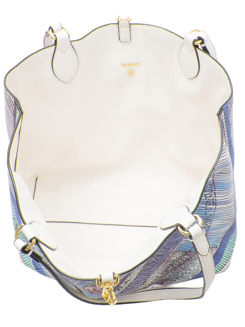 PLANETARIUM Sac &agrave; dos double face blanc/aigue-marine - Sacs pour Femme