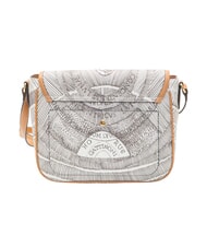 GATTINONI PLANETARIUM Sac bandouli&egrave;re &agrave; rabat encre s&eacute;pia/beige clair - Sacs pour Femme - 4