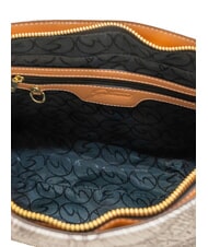 GATTINONI PLANETARIUM Sac bandouli&egrave;re &agrave; rabat encre s&eacute;pia/beige clair - Sacs pour Femme - 5