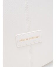 ARMANI EXCHANGE LIZ PEBBLE Grand sac &agrave; bandouli&egrave;re hobo blanc cass&eacute; - Sacs pour Femme - 3