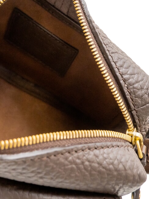 MARTINA Mini sac &agrave; main avec bandouli&egrave;re moka &agrave; l'or - Sacs pour Femme
