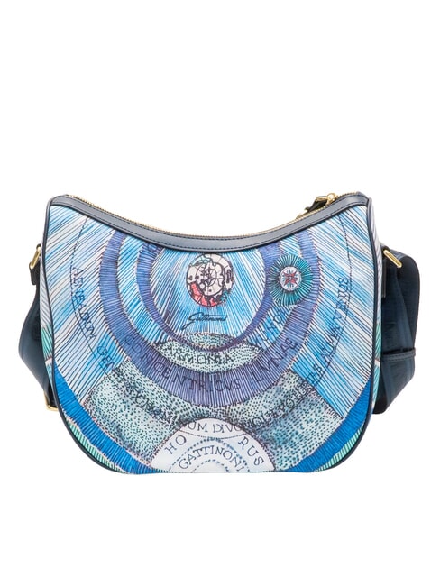 PLANETARIUM Sac bandouli&egrave;re Hobo aigue-marine/bleu marine fonc&eacute; - Sacs pour Femme