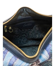 GATTINONI PLANETARIUM Sac bandouli&egrave;re Hobo aigue-marine/bleu marine fonc&eacute; - Sacs pour Femme - 5