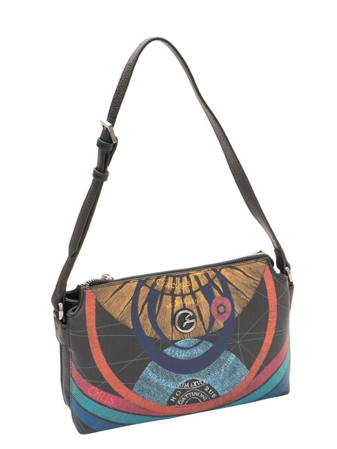 PLANETARIUM sac bandouli&egrave;re plan&egrave;te.impression noire - Sacs pour Femme