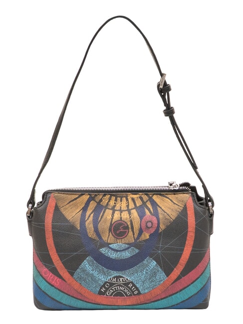 PLANETARIUM sac bandouli&egrave;re plan&egrave;te.impression noire - Sacs pour Femme