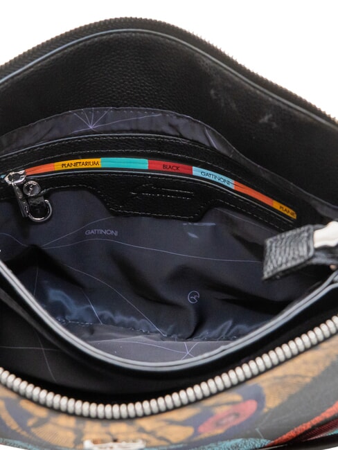 PLANETARIUM sac bandouli&egrave;re plan&egrave;te.impression noire - Sacs pour Femme