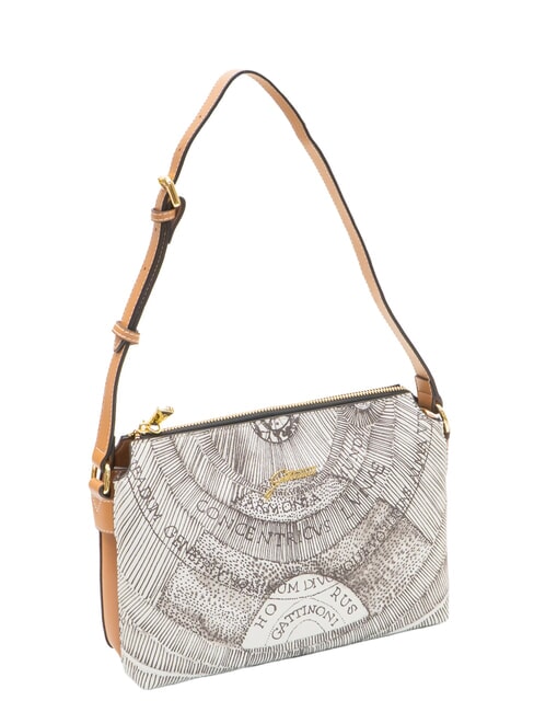 PLANETARIUM sac bandouli&egrave;re encre s&eacute;pia/beige clair - Sacs pour Femme